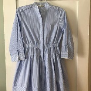 Blue & White Pinstripe Dress